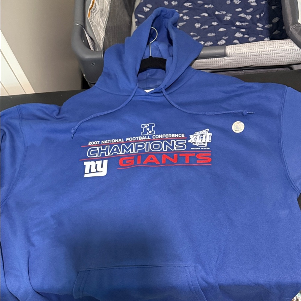 NFL Blue Giants 2007 Champions Hoodie
